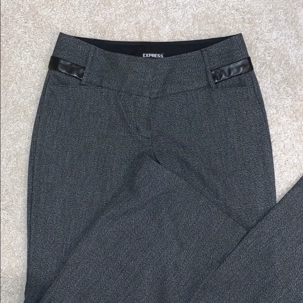 Editor style charcoal gray pants